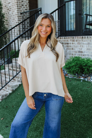 Marley Short Sleeve Top - Ecru