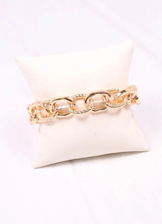 Morella Link Stretch Bracelet - Gold