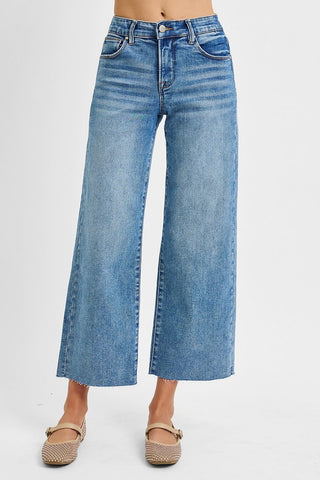 Risen Mid Rise Crop Jeans