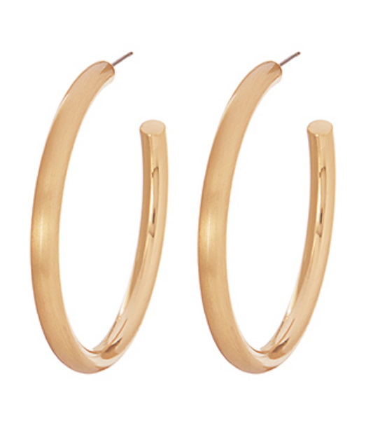 High Polished Satin Metal Hoops