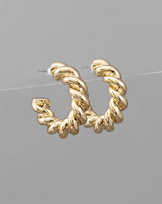 Gold Rope Hoops