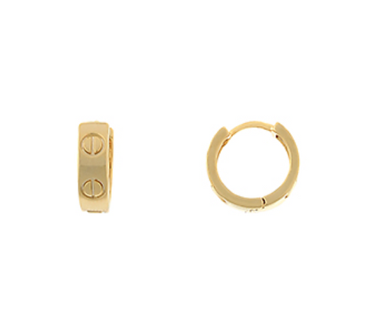 Gold Texture Metal Hoops