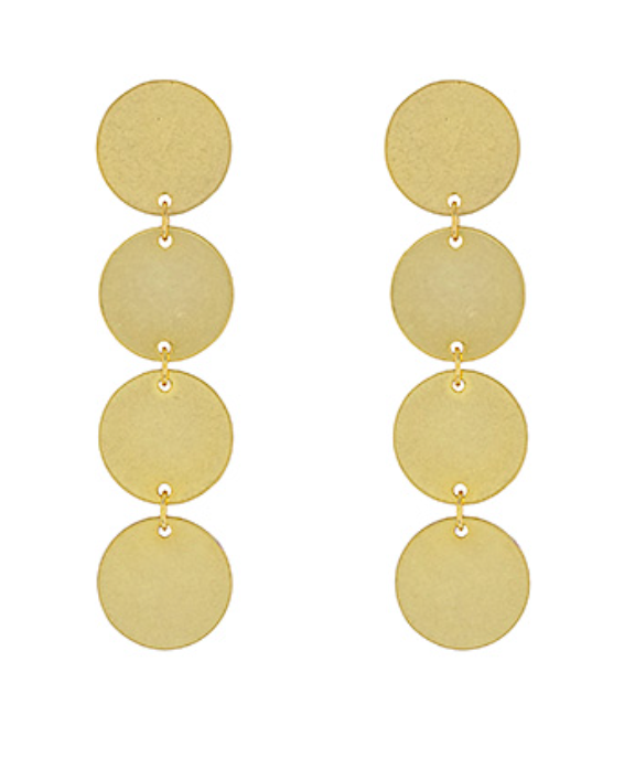 Connected Circle Drop Earrings