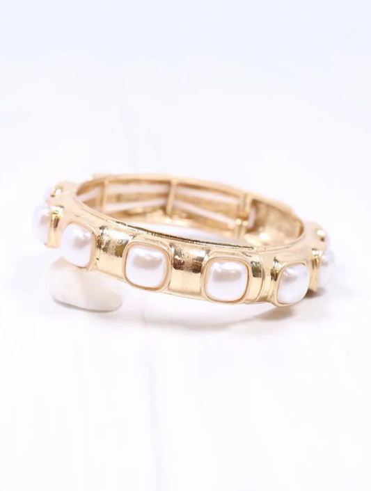 Mirren Pearl Stretch Bracelet