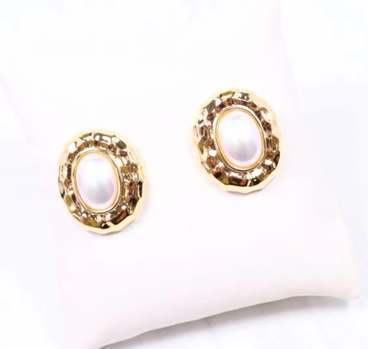 McGowan Pearl Hammered Earrings