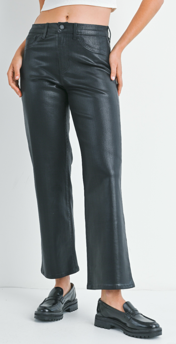 Coated Straight Leg Jean