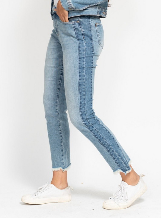 Judy Blue Side Panel Slim Jean