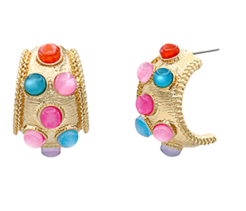 Dotted Antique Bold Hoops