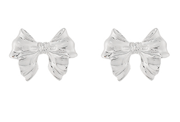 Textured Bow Earrings