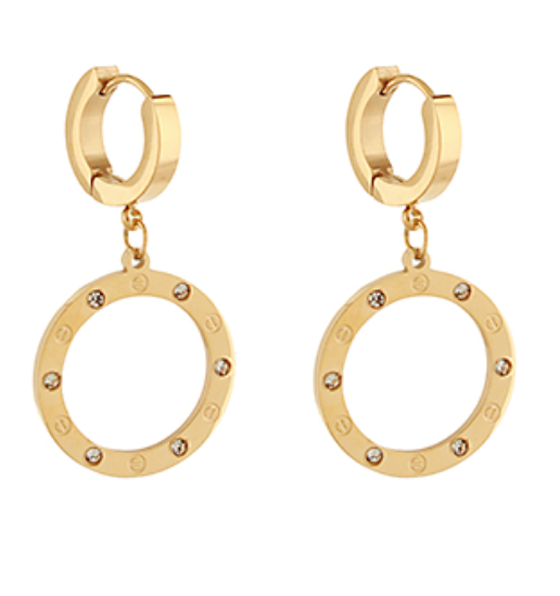 Circle Drop Earrings