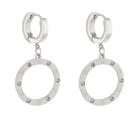 Circle Drop Earrings