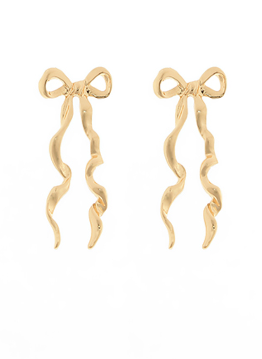 Wavy Bow Earrings