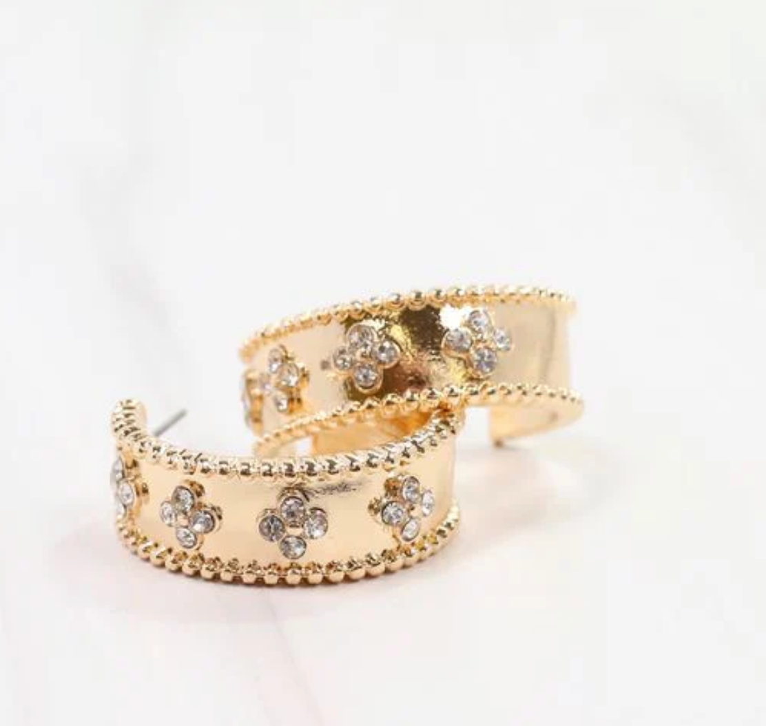 Izabella CZ Hoop Earrings