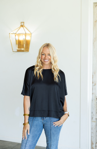 Katie Oversized Top - Black