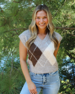 Joss Sweater Vest - Grey