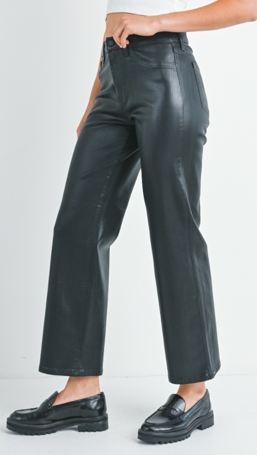 Coated Straight Leg Jean