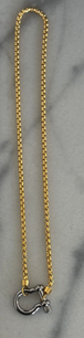 Gold Necklace with Silver Pendant