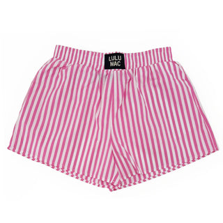 Lulu Mac Striped Boxer Short - Pink Striped