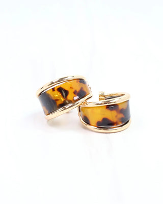 Daphne Gold Trimmed Hoops