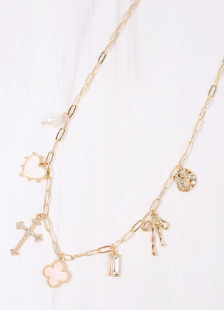 Ginifer Charm Necklace - Gold