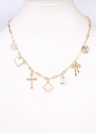 Ginifer Charm Necklace - Gold