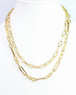 Lindstrom Textured Link Necklace - Gold
