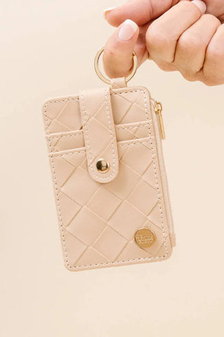 Woven Keychain Wallet - Oat