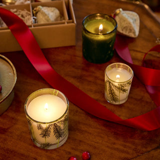 Frasier Fir Votive Candle - Pine Needle Design