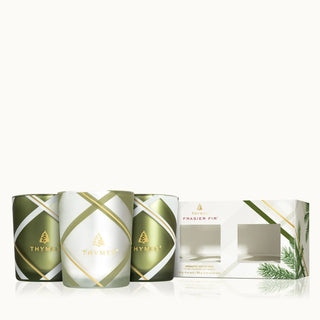 Frasier Fir Aromatic Votive Trio - Plaid